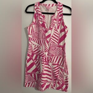 Lilly Pulitzer Estrada Shift Dress Capri Pink Yacht Sea Print SzS